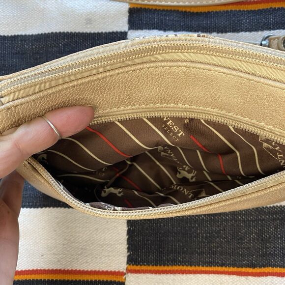 NWOT Montana West Leather Wristlet/Clutch/Crossbody Purse. Aztec Embossed. USA. - Picture 7 of 10